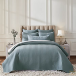 Orchids Lux Home Athena Coverlet - Ocean