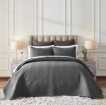 Orchids Lux Home Athena Coverlet - Steel