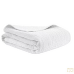 Orchids Lux Home Duke Geometric Velvet Quilt - White