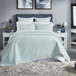 Orchids Lux Home Valentina Diamond Quilted Coverlet - Mint