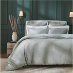 Orchids Lux Home Milano Channel Stitch Velvet Duvet Cover - Splash