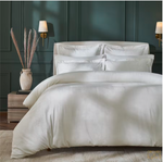 Orchids Lux Home Milano Channel Stitch Velvet Duvet Cover - White