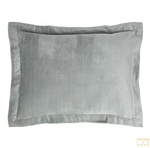 Orchids Lux Home Milano Channel Stitch Velvet Pillow Shams (set of 2) - Splash