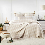 Orchids Lux Home Doyle Check Cotton Blanket - Dune