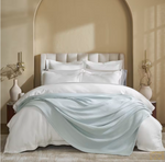 Orchids Lux Home Dream Organic Cotton Blanket - Blue