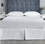 Orchids Lux Home Hamilton Matelasse Diamond Bed Skirt - White