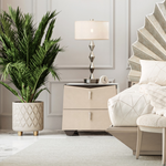 Michael Amini Fantosini Nightstand - Silver Mist