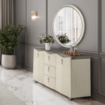 Michael Amini Fantosini Sideboard with Mirror - Silver Mist