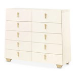 Michael Amini Fantosini 10-Drawer Mule Chest - Creamy Pearl