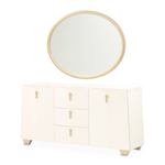 Michael Amini Fantosini Gold Sideboard with Mirror - Creamy Pearl