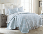 Levtex Oxford Ice Blue Quilt Set