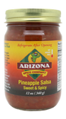 Sweet and spicy.  Great for dipping, fish tacos or as a marinade on Salmon, pork or chicken.  Thick with lot of pineapple!