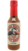 Larger 5 oz Bottle The Black Scorpion™ Drops: One of our hottest blends.  The Scorpion Pepper is still the hottest pepper.  It didn't fight for position in the Guinness Book of world Records but it is my experience it is still the hottest.  We use the Trinidad Moruga Scorpion pepper combined with the great flavor of smoked Ghost Pepper.  All made in a base of white wine. Heat seeker  tested and approved.