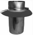 Chimney Cap Adapter Pipe - Galvanized - 6 Inch