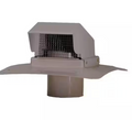 Grey 4 Inch Plastic Roof Vent with Damper and Screen (with Stem)