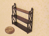  1:24  Miniature Mahogany Chippendale Wall Shelf - BGFH-858