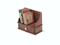 Dollhouse Miniature 1:12 Scale Mahogany Cookbook shelf  - BGS-4213