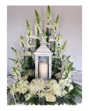 White Floral Mix with Lantern