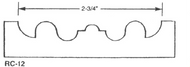 Pair of knives to make rosette profile RC-12