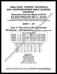062d) 2024 Junior/Beginner Quiz Set 2 - Acts 5:29 (123 Verses) Download