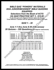 063d) 2024 Junior/Beginner Quiz Set 3 - Acts 8:39 (170 Verses) Download