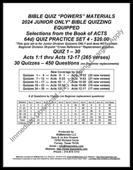 064d) 2024 Junior/Beginner Quiz Set 4 - Acts 12:17 (265 Verses) Download