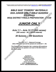 065d) 2024 Junior District Finals Prep Set - Acts 12:17 (265 Verses) Download