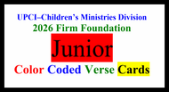 056L) 2026 Laminated Junior Color Coded Verse Cards