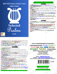025s) 2027 Senior Color Pocket Verses - Study Order