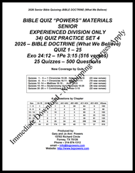 034d) 2026 Experienced ONLY Quiz Set 4 - 4D3 1Pe 3:15 (516 Verses) Download