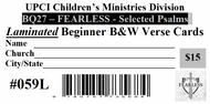 059L) 2027 Beginner ONLY Black & White Verse Cards