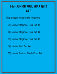 066d) 2027 Junior Full Year Quiz Set - Downloadable Copy