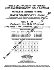 061d) 2027 Junior/Beginner Quiz Set 1 - Psalms 19:14 (67 Verses) Download