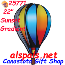 25771 Sunset Gradient 22" Hot Air Balloons (25771) Wind Spinner