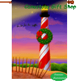 Candy Cane Lighthouse : Illuminated Flags