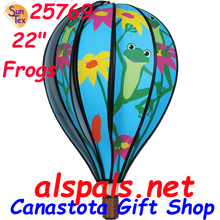 25769 Frogs 22" Hot Air Balloons (25769) Wind Spinner