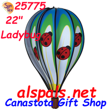 25775 Ladybug 22" Hot Air Balloons (25775) Wind Spinner