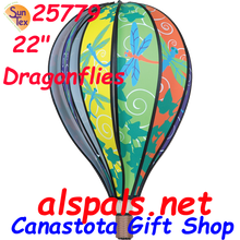 25779 Dragonflies 22" Hot Air Balloons (25779)  Wind Spinner