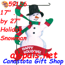 59126  Holiday Snowman : Garden Charms Inflated (59126)