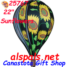 25767 Sunflowers 22" Hot Air Balloons (25767) Wind Spinner