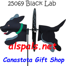 25069 Dog (Black Lab) : Petite & Whirly Wing Spinner (25069)