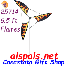 25714  Flame : 6.5' Wind Generators (25714).  When you want to make a large statement or cause a " LOOK AT ME " Premier Wind Generators are the TICKET. Great for your business or Estate. Order from Canastota Gift Shop & we will ship right away.