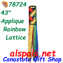 78724  Rainbow Lattice 43", Applique Windsock (78724)