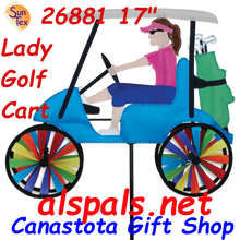 26881  Golf Cart 17" Lady: Vehicle Spinners (26881)