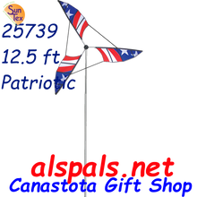 25739  Patriotic : 12.5 ft Wind Generators (25739).  Wind Blades and Wind Generators are attention grabbing display pieces. Whether for a business or the biggest on the block or neighborhood, we have three sizes to choose from. Order from Canastota Gift Shop today.