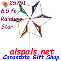 25751 Rainbow Star : 6.5' Wind Blades (25751).   Wind Blades and Wind Generators are attention grabbing display pieces. Whether for a business or your residence,  it will be the biggest on the block or in the neighborhood. Order from Canastota Gift Shop today.