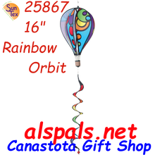 25867  Rainbow Orbit 16" Hot Air Balloons (25867)
