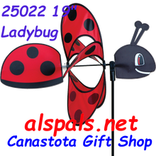 25022 Ladybug 19"    Petite & Whirly Wing Spinner 25022