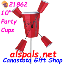 21862  Party Cups 10" : Whirligig (21862)