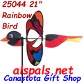 25044  Bird (Rainbow) 21" : Petite & Whirly Wing Spinner (25044)